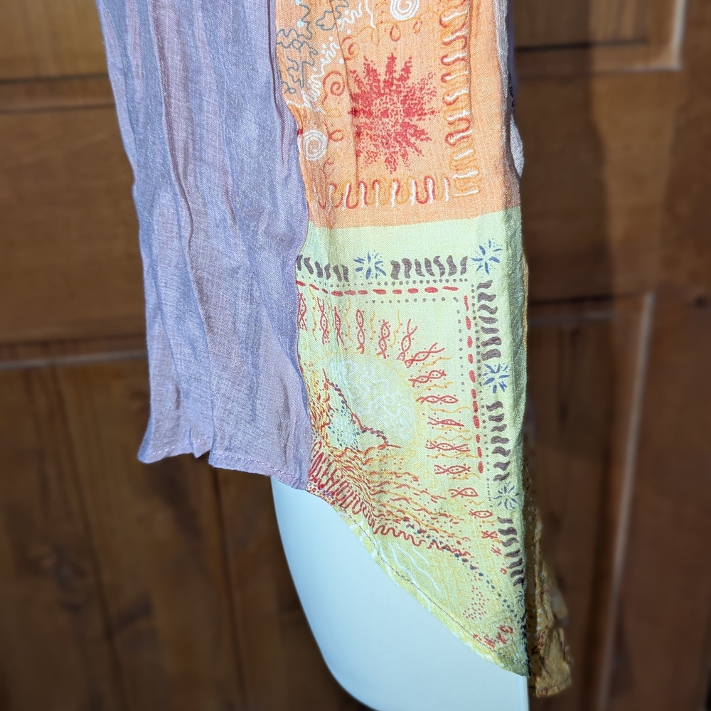 NWT Papillon Boho Patchwork Women's Top - Picture 5 of 9